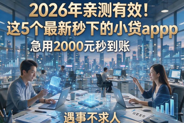2026年亲测有效!这5个最新秒下的小贷app,急用2000元秒到账,遇事不求人