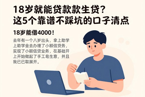 18岁就能贷款学生贷?这5个靠谱不踩坑的口子清点,18岁能借4000!