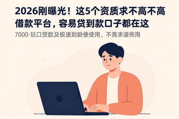 2026刚曝光!这5个资质要求不高的借款平台,容易贷到款的口子都在这,7000元极速到账超便捷