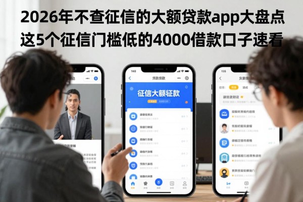 2026年不查征信的大额贷款app大盘点,这5个征信门槛低的4000借款口子速看