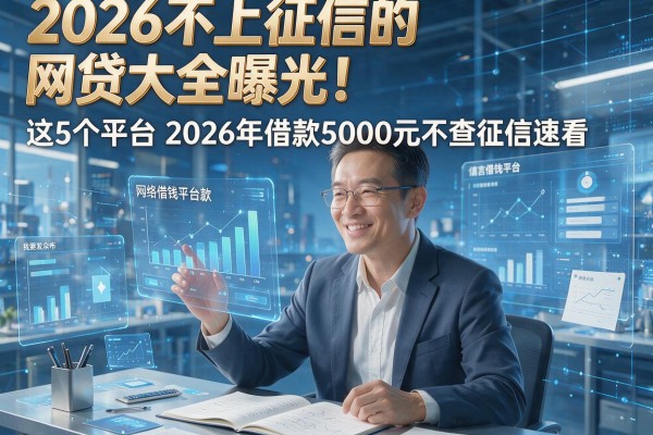2026不上征信的网贷大全曝光!这5个平台2026年借款5000元不查征信速看