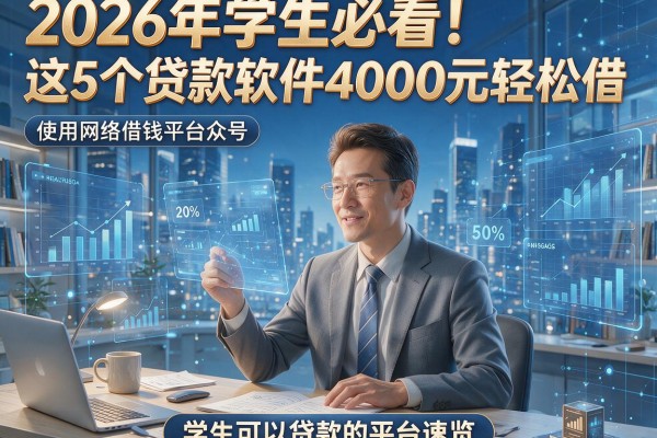 2026年学生必看!这5个贷款软件4000元轻松借,学生可以贷款的平台速览