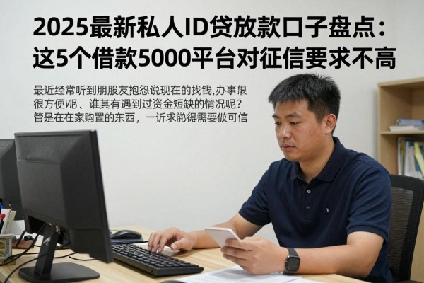 2025最新私人ID贷放款口子盘点：这5个借款5000平台对征信要求不高