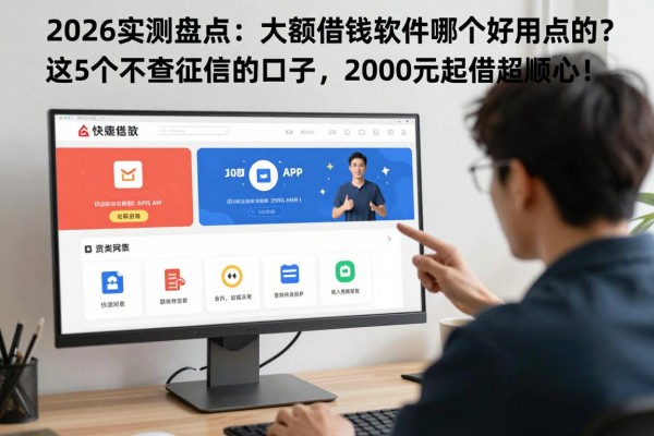 2026实测盘点:大额借钱软件哪个好用点的?这5个不查征信的口子,2000元起借超顺心!
