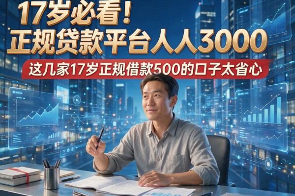 17岁必看!正规贷款平台人人3000,这几家17岁正规借款500的口子太省心