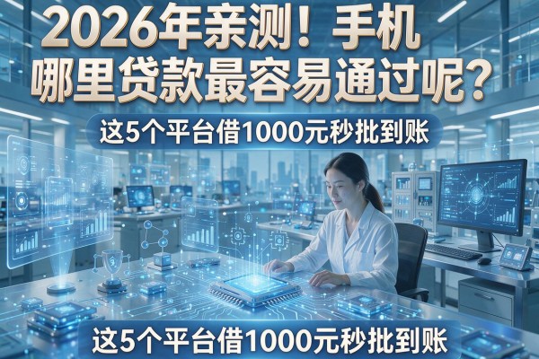 2026年亲测!手机哪里贷款最容易通过呢?这5个平台借1000元秒批到账