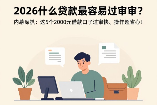 2026什么贷款最容易过审?内幕深扒:这5个2000元借款口子过审快、操作超省心!