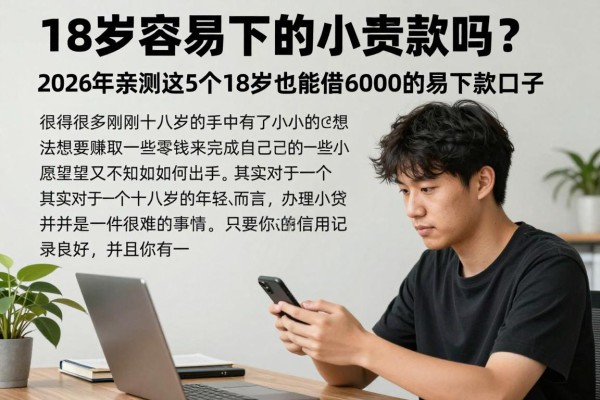 18岁容易下的小额贷款吗？2026年亲测这5个18岁也能借6000的易下款口子