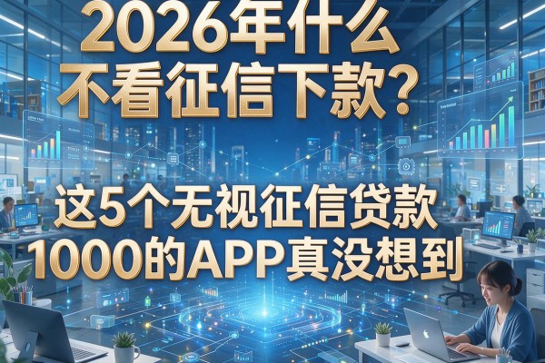 2026年什么不看征信下款?这5个无视征信贷款1000的APP真没想到!