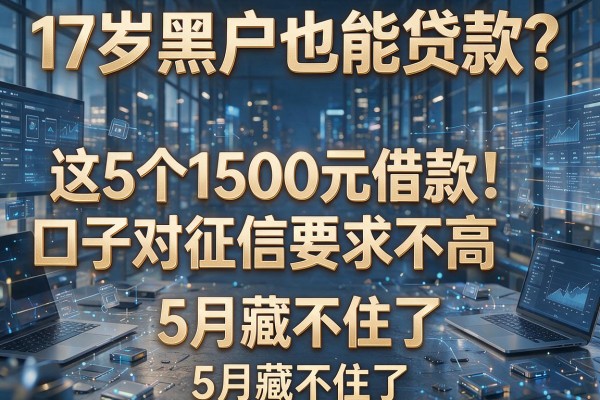 17岁黑户也能贷款?这5个1500元借款口子对征信要求不高,5月藏不住了!
