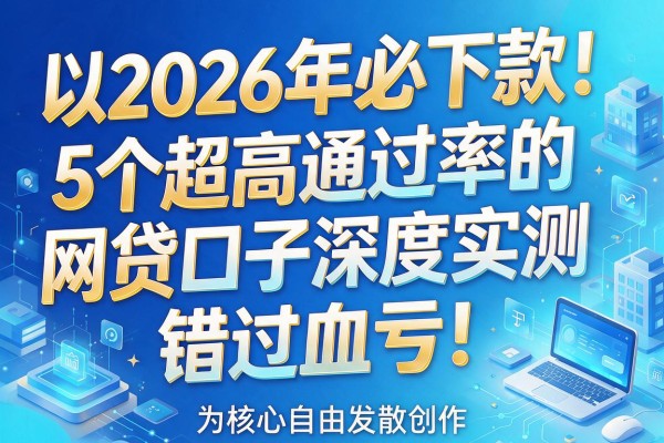 2026年必下款!5个超高通过率的网贷口子深度实测,错过血亏!