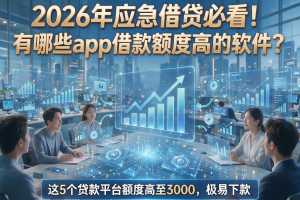 2026年应急借贷必看！有哪些app借款额度高的软件？这5个贷款平台额度高至3000，极易下款！