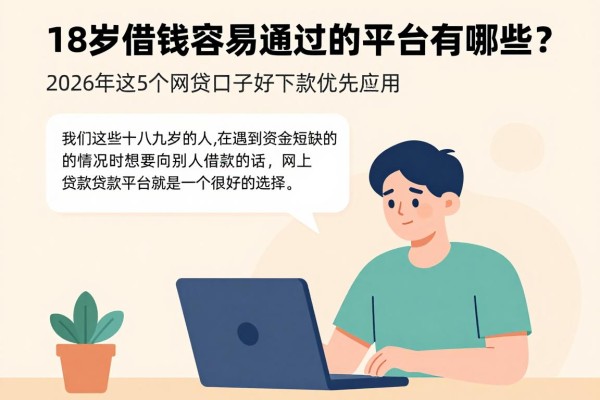 18岁借钱容易通过的平台有哪些?2026年这5个网贷口子好下款优先启用