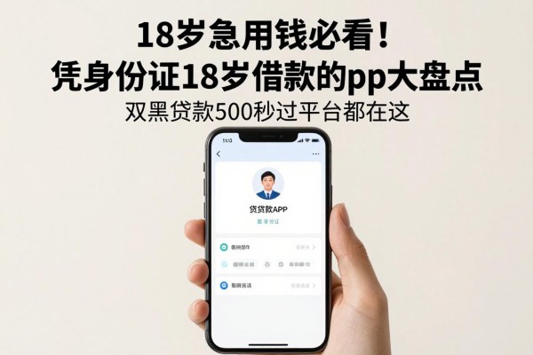 18岁急用钱必看!凭身份证18岁借款的app大盘点,双黑贷款500秒过平台都在这