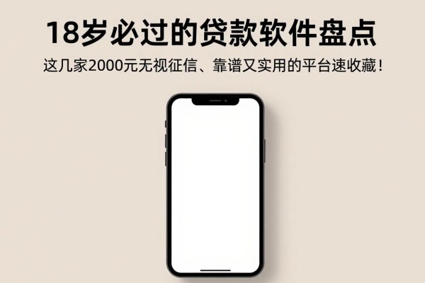 18岁必过的贷款软件盘点，这几家2000元无视征信、靠谱又实用的平台速收藏！