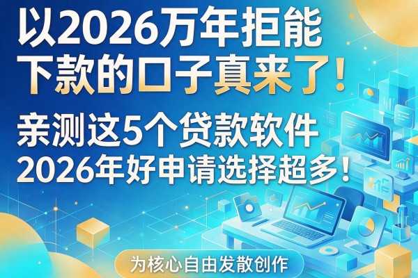 2026万年拒能下款的口子真来了!亲测这5个贷款软件,2026年好申请选择超多!