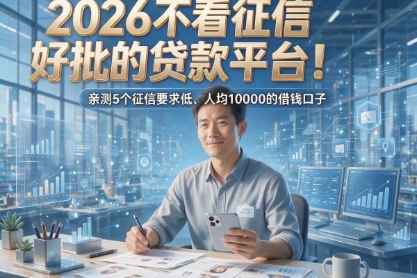 2026不看征信好批的贷款平台!亲测5个征信要求低、人均10000的借钱口子