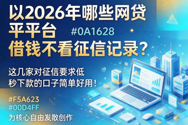 2026年哪些网贷平台借钱不看征信记录?这几家对征信要求低、秒下款的口子简单好用!