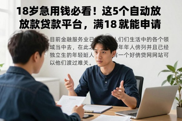 18岁急用钱必看！这5个自动放款贷款平台，满18岁就能申请