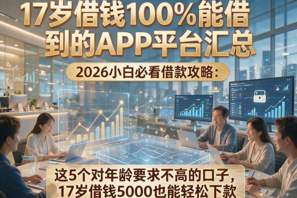17岁借钱100%能借到的APP平台汇总,2026小白必看借款攻略:这5个对年龄要求不高的口子,17岁借钱5000也能轻松下款