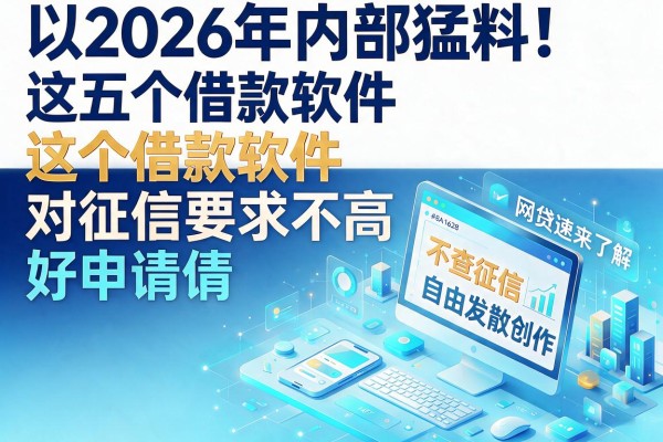 2026年内部猛料!这五个借款软件对征信要求不高,不查征信好申请的网贷速来了解