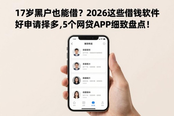 17岁黑户也能借?2026这些借钱软件好申请、选择多,5个网贷APP细致盘点!