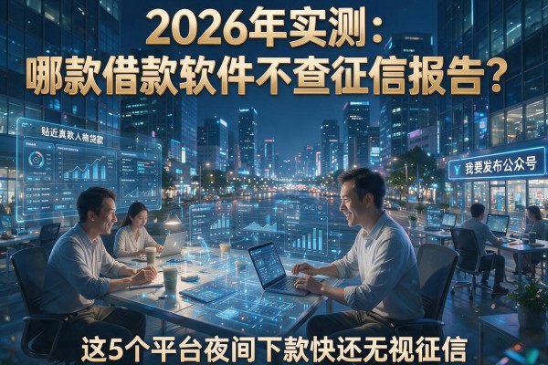 2026年实测:哪款借款软件不查征信报告?这5个平台夜间下款快还无视征信!