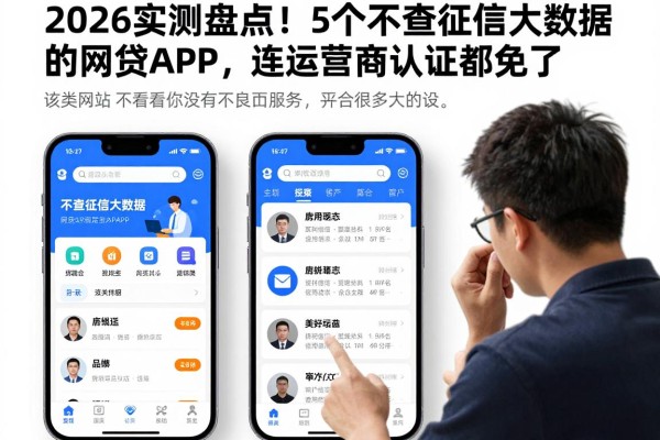 2026实测盘点!5个不查征信大数据的网贷APP,连运营商认证都免了