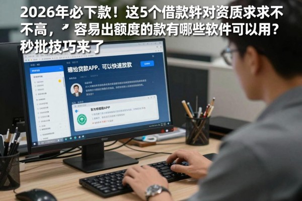 2026年必下款！这5个借款软件对资质要求不高，容易出额度的贷款有哪些软件可以用？秒批技巧来了