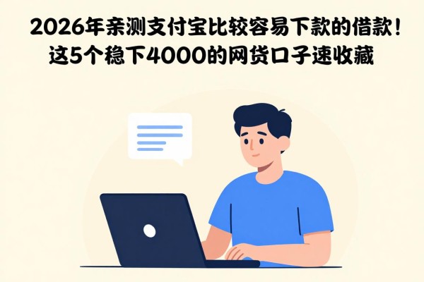 2026年亲测支付宝比较容易下款的借款！这5个稳下4000的网贷口子速收藏