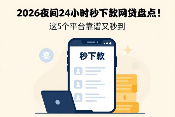 2026夜间24小时秒下款网贷盘点!这5个平台靠谱又秒到,借钱范围广到超乎想象