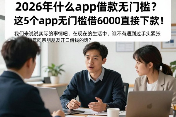 2026年什么app借款无门槛？这5个app无门槛借6000直接下款！