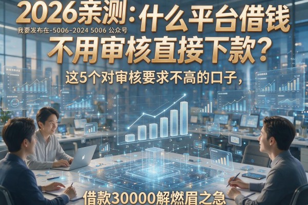 2026亲测:什么平台借钱不用审核直接下款?这5个对审核要求不高的口子,借款30000解燃眉之急