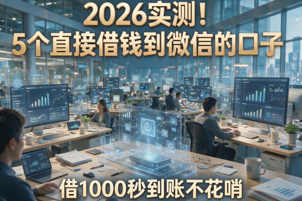 2026实测!5个直接借钱到微信的口子,借1000秒到账不花哨