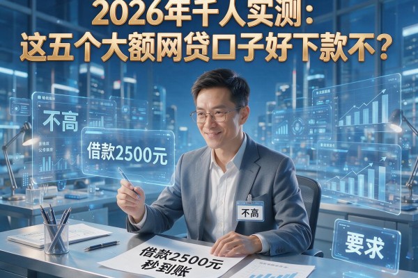 2026年千人实测:这五个大额网贷口子好下款不?要求不高,借款2500元秒到账!