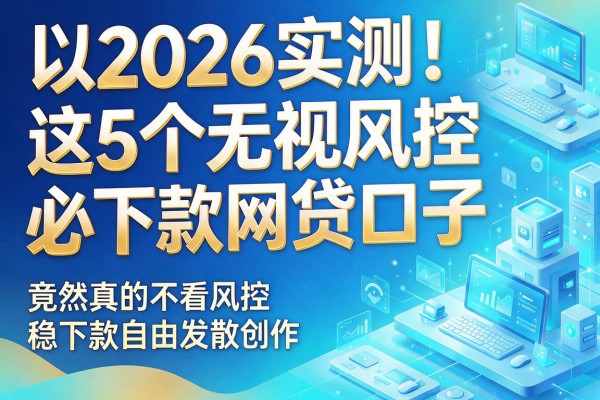 2026实测!这5个无视风控必下款网贷口子,竟然真的不看风控稳下款