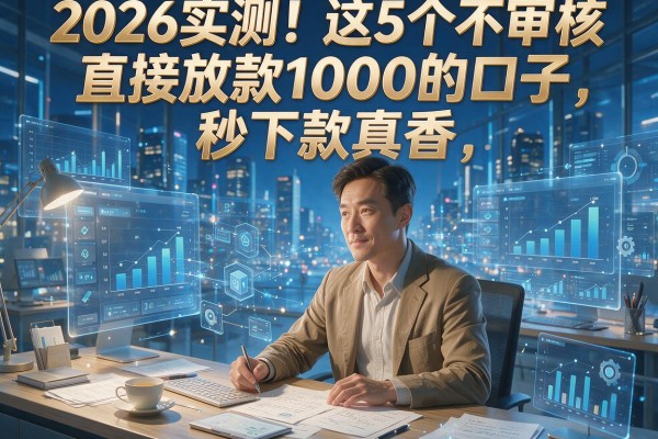 2026实测！这5个不审核直接放款1000的口子，秒下款真香