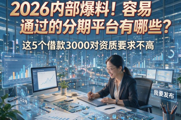 2026内部爆料!容易通过的分期平台有哪些?这5个借款3000对资质要求不高