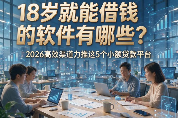 18岁就能借钱的软件有哪些？2026高效渠道力推这5个小额贷款平台！