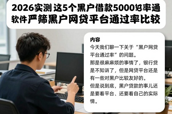 2026实测!这5个黑户借款5000通过率高的软件,严筛黑户网贷平台通过率比较