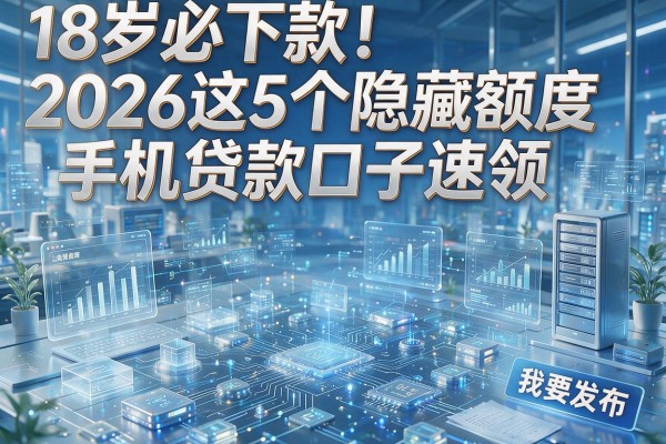 18岁必下款!2026这5个隐藏额度手机贷款口子速领