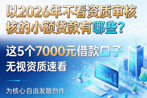 2026年不看资质审核的小额贷款有哪些?这5个7000元借款口子无视资质速看