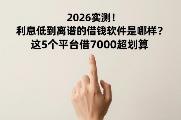 2026实测!利息低到离谱的借钱软件是哪样?这5个平台借7000超划算
