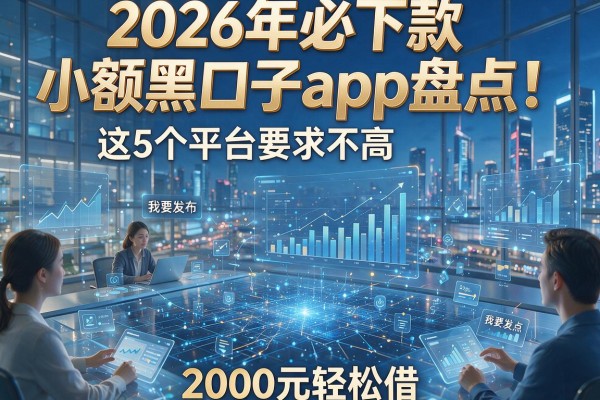 2026年必下款小额黑口子app盘点！这5个平台要求不高，2000元轻松借！