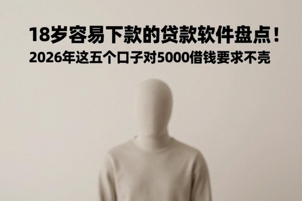 18岁容易下款的贷款软件盘点！2026年这五个口子对5000借款要求不高