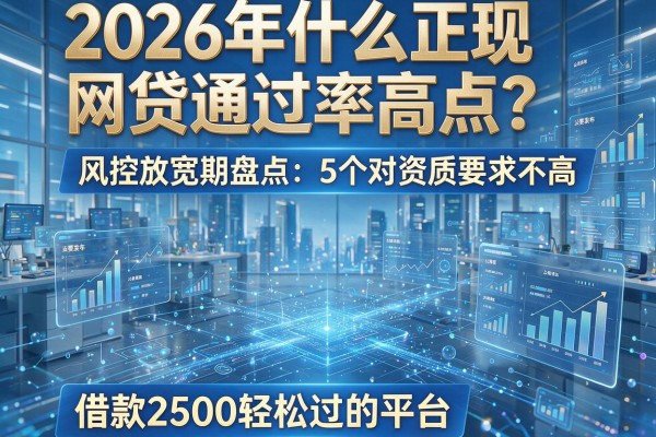 2026年什么正规网贷通过率高点?风控放宽期盘点:5个对资质要求不高、借款2500轻松过的平台