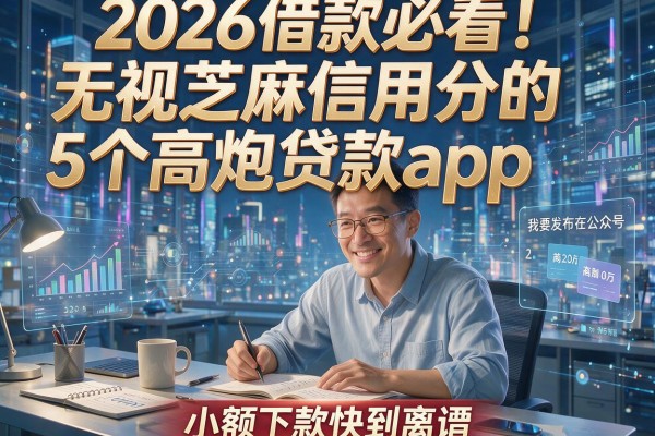 2026借款必看！无视芝麻信用分的5个高炮贷款app，小额下款快到离谱