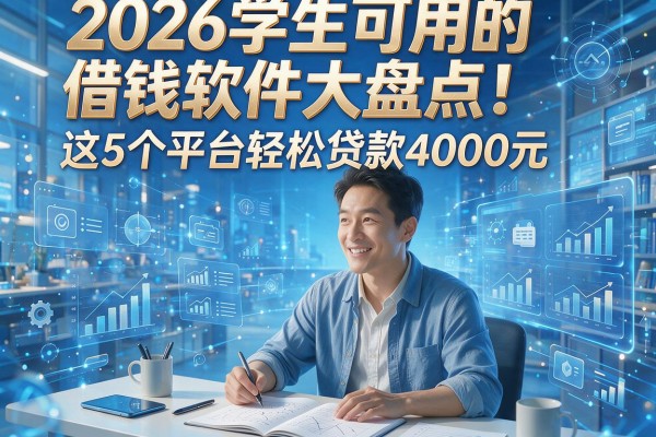 2026学生可用的借钱软件大盘点!这5个平台轻松贷款4000元