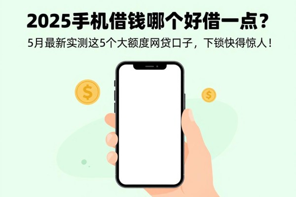 2025手机借钱哪个好借一点?5月最新实测这5个大额度网贷口子,下款快得惊人!