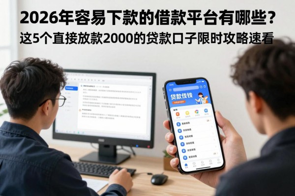 2026年容易下款的借款平台有哪些?这5个直接放款2000的贷款口子限时攻略速看!
